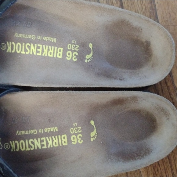 Birkenstock Madrid Birko-Flor Black Patent Cork Sandal Size 5 - Picture 6 of 13